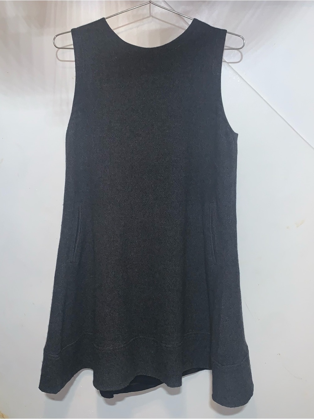 Theory Charcoal Sleeveless A-Line Knit Dress – Size 12 (True to Size)